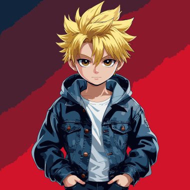 anime çizgi film karakteri erkek vektör sanatı