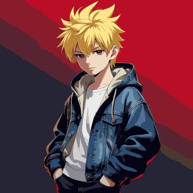 anime çizgi film karakteri erkek vektör sanatı