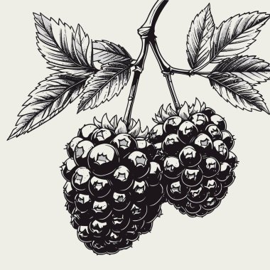 Tasarım için böğürtlen vektör sanatı