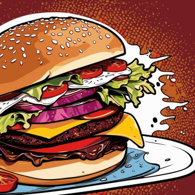 Tasarım için hamburger vektör sanatı