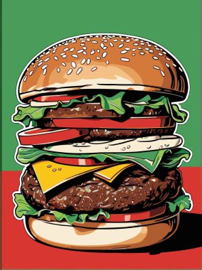 Tasarım için hamburger vektör sanatı