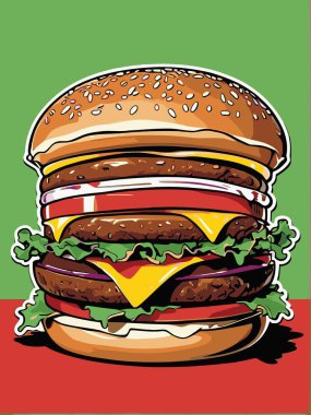 Tasarım için hamburger vektör sanatı