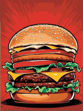 Tasarım için hamburger vektör sanatı