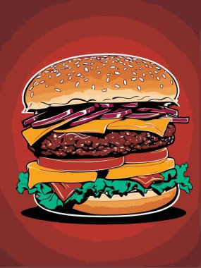 Tasarım için hamburger vektör sanatı