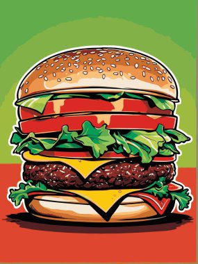 Tasarım için hamburger vektör sanatı