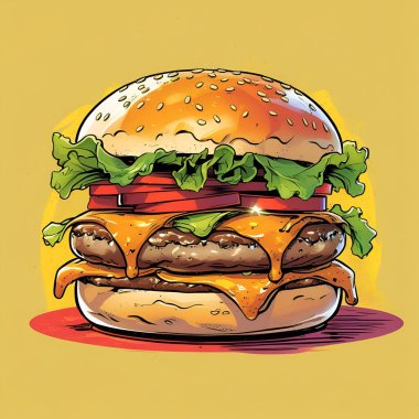 Tasarım için hamburger vektör sanatı