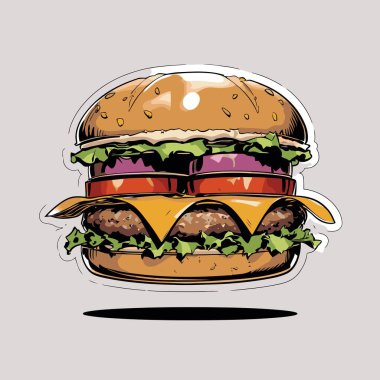 Tasarım için hamburger vektör sanatı