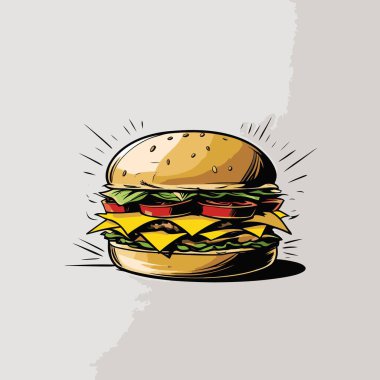 Tasarım için hamburger vektör sanatı