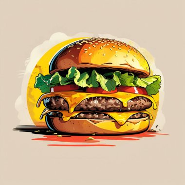 Tasarım için hamburger vektör sanatı