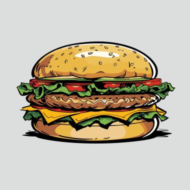 Tasarım için hamburger vektör sanatı