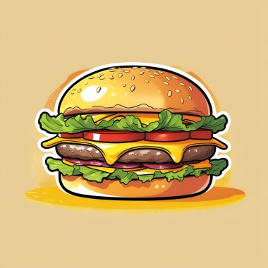 Tasarım için hamburger vektör sanatı