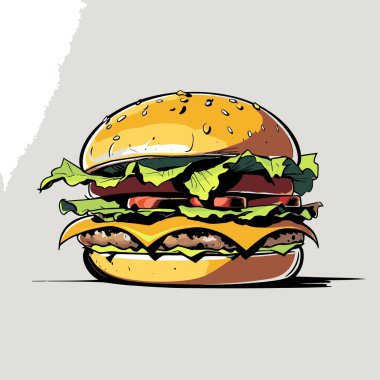 Tasarım için hamburger vektör sanatı