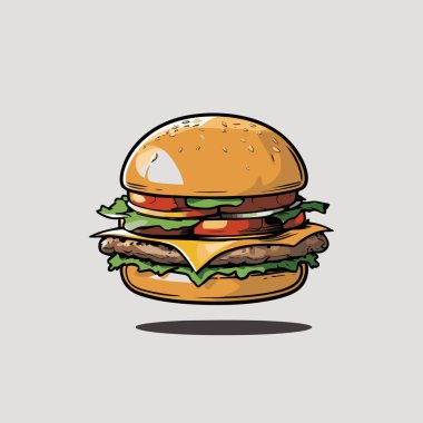 Tasarım için hamburger vektör sanatı