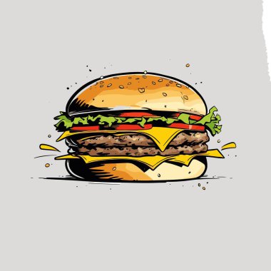 Tasarım için hamburger vektör sanatı