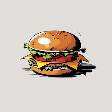 Tasarım için hamburger vektör sanatı