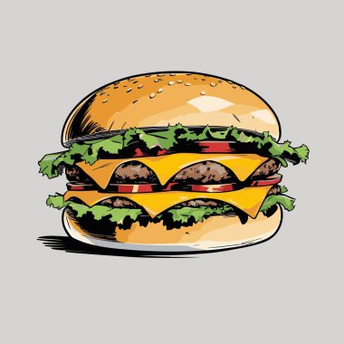 Tasarım için hamburger vektör sanatı