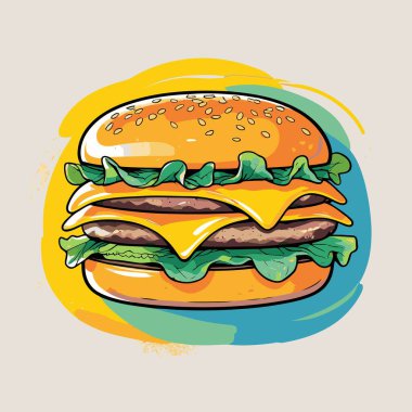 Tasarım için hamburger vektör sanatı