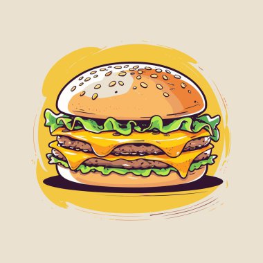 Tasarım için hamburger vektör sanatı