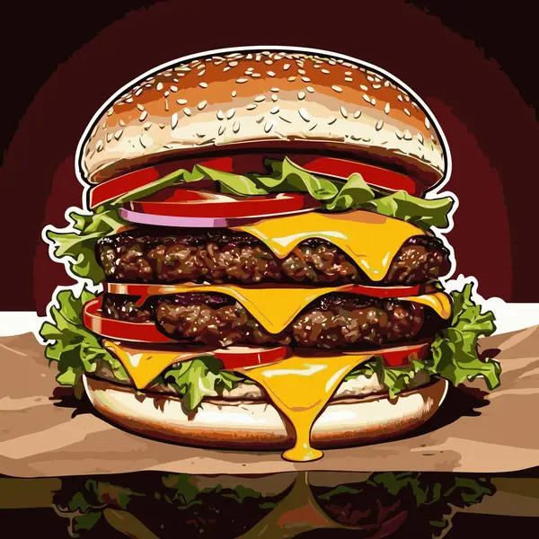 Tasarım için hamburger vektör sanatı