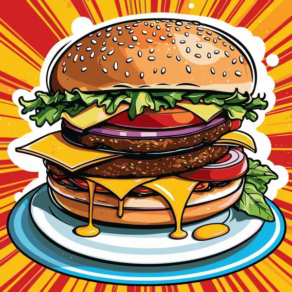 Tasarım için hamburger vektör sanatı