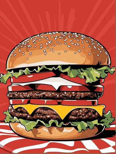 Tasarım için hamburger vektör sanatı