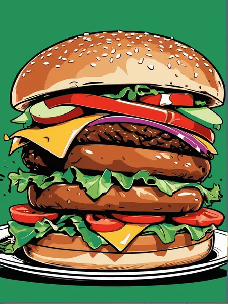 Tasarım için hamburger vektör sanatı