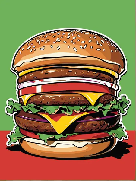 Tasarım için hamburger vektör sanatı