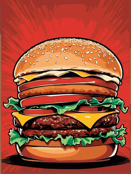 Tasarım için hamburger vektör sanatı