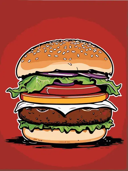 Tasarım için hamburger vektör sanatı