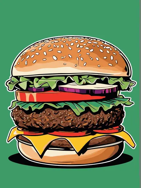 Tasarım için hamburger vektör sanatı