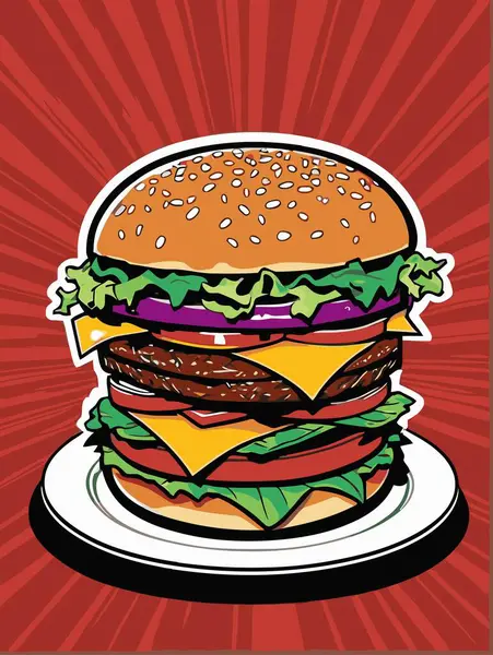 Tasarım için hamburger vektör sanatı