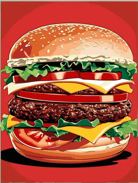 Tasarım için hamburger vektör sanatı