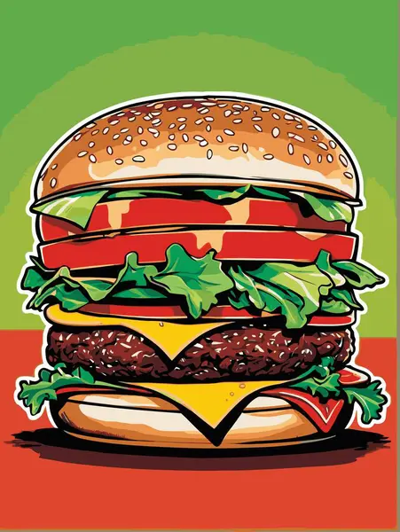 Tasarım için hamburger vektör sanatı