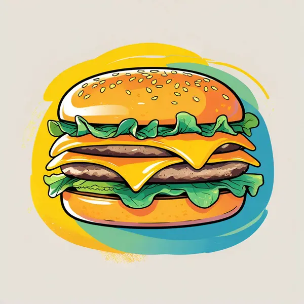 Tasarım için hamburger vektör sanatı