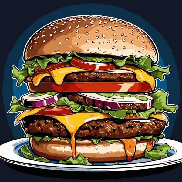 Tasarım için hamburger vektör sanatı