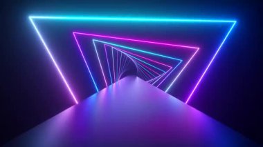 Renkli Parlak Dönen Neon