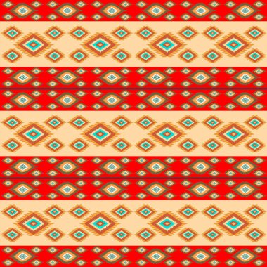 Tasarımınız, vektör illüstrasyonunuz için etnik geometrik elementlere sahip kusursuz desen