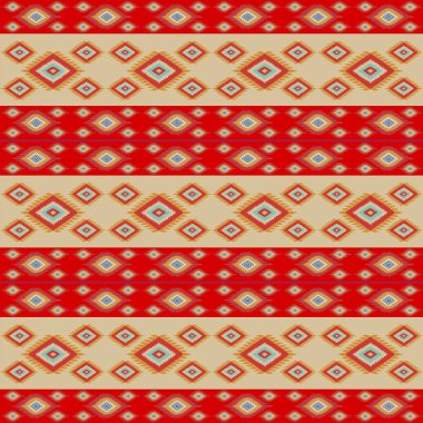 Amerikan yerlilerinin kırmızı ve mavi renkte kalp şeklinde kusursuz bir modeli var.