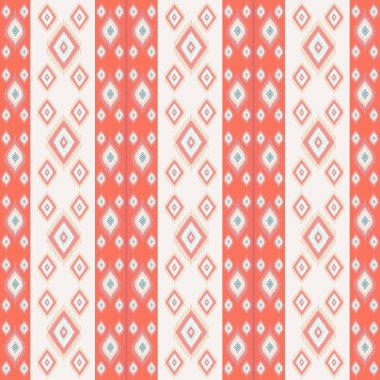 kırmızı renk soyut desen. Geometrik dikişsiz desen. Etnik Batik. Kusursuz örgü deseni. Geometrik batik halı dokusu. soyut ikat halısı