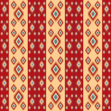 Kusursuz geometrik desen. Doku ve arka plan. kırmızı ve sarı renkler.