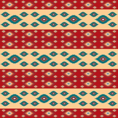 Kusursuz desen, etnik tarz, kabile modeli. vektör illüstrasyonu.