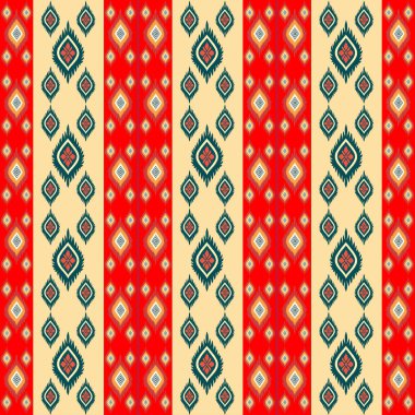 Geleneksel nakış süsüsüyle kusursuz desen. vektör illüstrasyonu