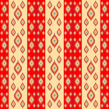 Etnik süslemeli vektörsüz desen.