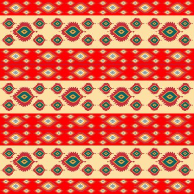 Etnik kumaşlı kusursuz soyut desen