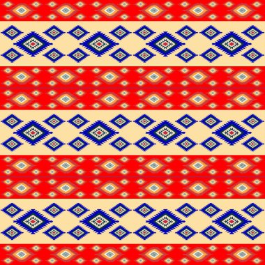 Geleneksel Amerikan Yerli süslemesinin kusursuz geometrik deseni, vektör.