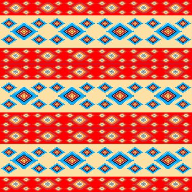 Amerikan yerlilerinin etnik yapısına sahip kusursuz desenlerin vektör çizimi.