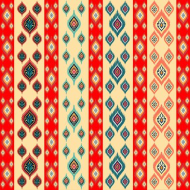 Etnik model. soyut kaleydoskop kumaş tasarımı.