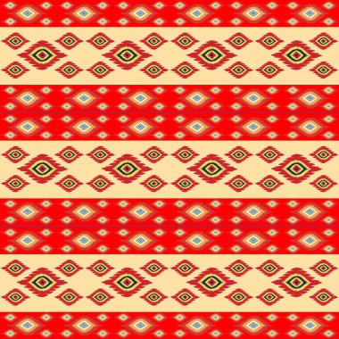 Kırmızı ve siyah geleneksel süsleme ile kusursuz desen