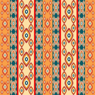 Geometrik elementlere sahip etnik kabilesel kusursuz desen