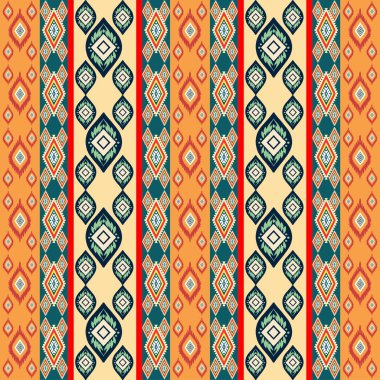 Soyut etnik tarzın kusursuz geometrik deseni.